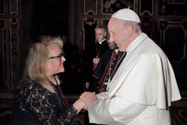 Jacqueline Miller meeting Pope Francis